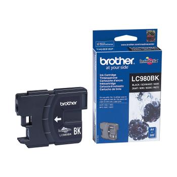BROTHER LC980BKBPDR - Black - original - blister - ink cartridge - for Brother DCP-145, 163, 165, 195, 365, 373, 375, 377, MFC-250, 255, 290, 295, 297 (LC980BKBPDR)