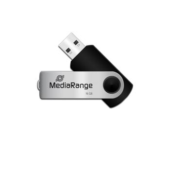 MediaRange USB FLASH DRIVE MEDIARANGE 16GB GREY READ 15MB/S WRITE 5MB/S (MR910)
