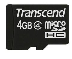 TRANSCEND MicroSD Card SDHC Class 4 ,4GB (TS4GUSDC4)