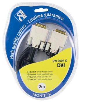 DELTACO DVI-D 5m Dual Link Skjermkabel (DVI-600C-K)
