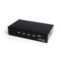 StarTech 4 Port HDMI Video Splitter w/ Audio - Videosplitter - 4 x HDMI + 4 x lyd - stasjonær