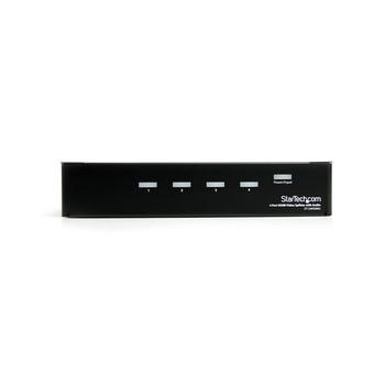 StarTech 4 Port HDMI Video Splitter w/ Audio - Videosplitter - 4 x HDMI + 4 x lyd - stasjonær (ST124HDMI2)