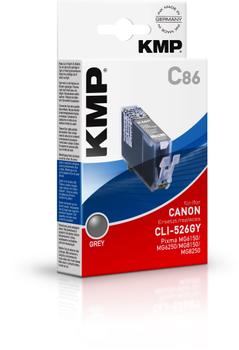 KMP C86 ink cartridge grey compatible with Canon CLI-526 GY (1515,0041)
