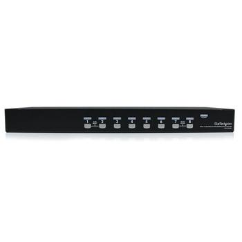 STARTECH StarTech.com 8-Port USB KVM Swith with OSD - TAA Compliant - 1U Rack Mountable VGA KVM Switch (SV831DUSBU) - KVM switch - 8 x KVM port(s) - 1 local user - desktop - for P/N: RK3236BKF,  RKCONS1701,  RKC (SV831DUSBU)