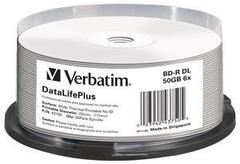 VERBATIM BD-R DL 50GB 6X, 25 pack