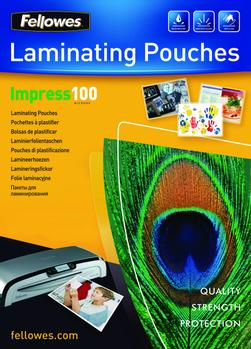 FELLOWES Laminating Pouch A4 2x100 Micron Gloss (Pack 100) 5351111 (5351111)