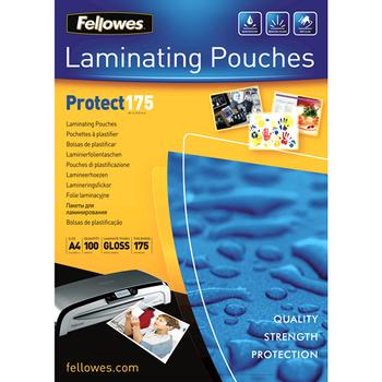 FELLOWES Laminating Pouch A4 2x175 Micron Gloss (Pack 100) 5308703 (5308703)