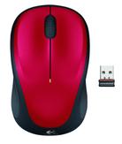 Logitech M235 - Mus - optisk - trådløs - 2.4 GHz - USB trådløs mottaker - rød (910-002496)