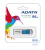 A-DATA 64GB USB Stick C008 Slider USB 2.0 white blue (AC008-64G-RWE)