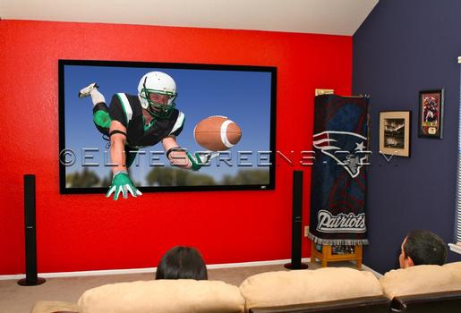 ELITE SCREENS ELITE ER110WH1 16:9 H:136.9 W:243.5 2.36in/ 6cm Fixed Frame Front Projection Screen for Entry Level Home Cinema Projector (ER110WH1)