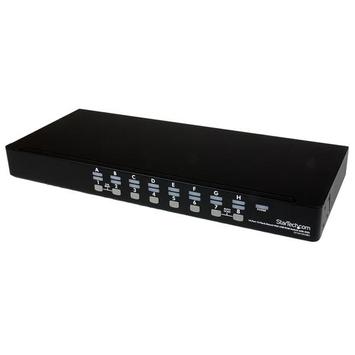 StarTech 16 Port Rackmount USB KVM Switch Kit with OSD and Cables - 1U (SV1631DUSBUK) - KVM-svitsj - 16 porter (SV1631DUSBUK)