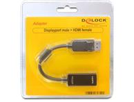 Delock Adapter Displayport male > HDMI female - video adapter - DisplayPort / HDMI - 12.5 cm (61849)