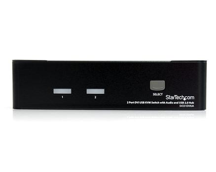 STARTECH 2 Port DVI USB KVM Switch with Audio and USB 2.0 Hub (SV231DVIUA)