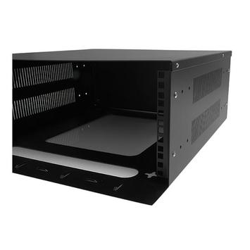 StarTech 4U Vertical Wall-Mount Server Rack Enclosure - 18.9in deep - 2 Post - 61lb - 19in Low Profile Steel Network Equipment Cabinet (RK419WALVO) - rack - 4U (RK419WALVO)