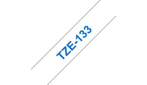 BROTHER 12MM Blue On Clear Tape (TZE133)
