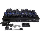 StarTech 8 Port 1U Rackmount USB KVM Switch Kit with OSD and Cables - Rack mount KVM - VGA KVM Switch - 8 Port KVM Switch (SV831DUSBUK) - KVM-svitsj - 8 porter - rackmonterbar (SV831DUSBUK)