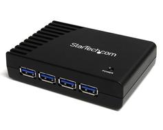 StarTech 4-Port USB 3.0 SuperSpeed Hub with Power Adapter - Portable Multiport USB-A Dock IT Pro - USB Port Expansion Hub for PC/Mac (ST4300USB3) - hub - 4 porter