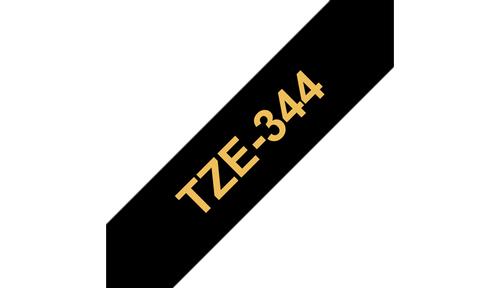 Brother 18MM Gold On Black Tape (TZE344)