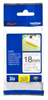 BROTHER Tape/18mm black on clear (TZES141)