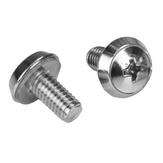 StarTech M6 Screws and Cage Nuts - 100 Pack - M6 Mounting Screws and Cage Nuts for Server Rack and Cabinet - Silver (CABSCREWM62) - skruer og muttere til rack (CABSCREWM62)