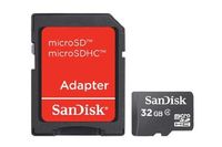 SANDISK SD CARD MICRO 32GB SDHC WITH ADAPTER MEM (SDSDQM032GB35A)