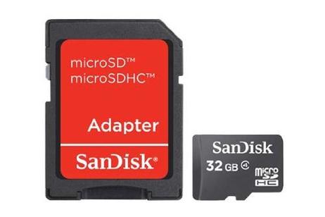 SanDisk SD CARD MICRO 32GB SDHC WITH ADAPTER MEM (SDSDQM032GB35A)