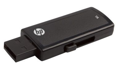 PNY HP USB 2.0 Retractable V255W  8GB 25Mb/s (FDU8GBHPV255W-EF)