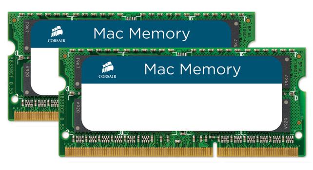 Corsair Mac Memory - DDR3 - 8 GB: 2 x 4 GB - SO DIMM 204-pin - 1066 MHz / PC3-8500 - CL7 - 1.5 V - ikke-bufret - ikke-ECC - for Apple iMac; Mac mini; MacBook; MacBook Pro (CMSA8GX3M2A1066C7)