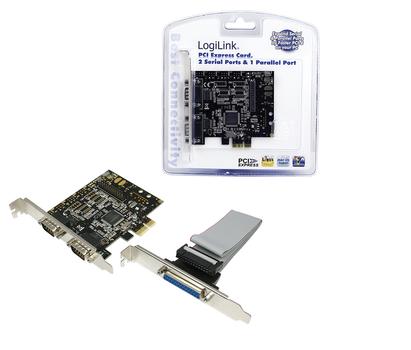 LOGILINK seriell PCIe 2x+1x parallel F-FEEDS (PC0033)
