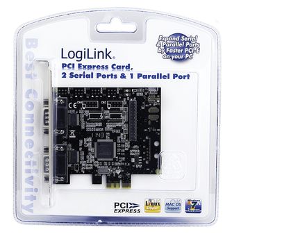LOGILINK seriell PCIe 2x+1x parallel F-FEEDS (PC0033)