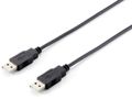 EQUIP 2 x USB A Male, 1.8m, black