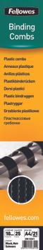 FELLOWES plast spiralryg sort  10mm(25) (5331102)
