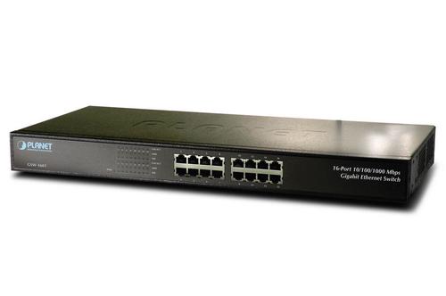 PLANET Switch 10/ 100/ 1000Mbps 16-port Rack Gigabit Switch (GSW-1601)