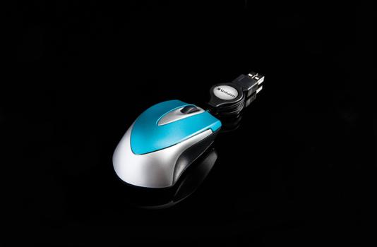 Verbatim Go Mini Optical Travel Mouse - Mus - høyre- og venstrehåndet - optisk - kablet - USB - karibisk blå (49022)