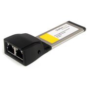 STARTECH Dual Port ExpressCard Gigabit Laptop Ethernet NIC Network Adapter Card