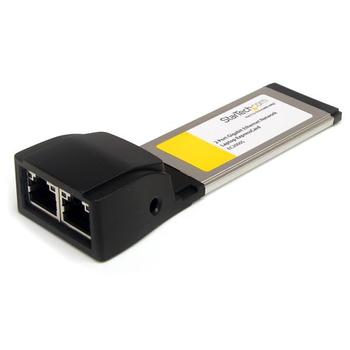 STARTECH Dual Port ExpressCard Gigabit Laptop Ethernet NIC Network Adapter Card (EC2000S)