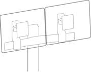 Ergotron Tall-User Kit for WorkFit Dual monteringssett - for 2 LCD-skjermer - svart