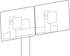 Ergotron Tall-User Kit for WorkFit Dual monteringssett - for 2 LCD-skjermer - svart