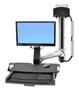 ERGOTRON n 45-272-026 StyleView Sit-Stand Combo System with Worksurface & Small Black CPU Holder