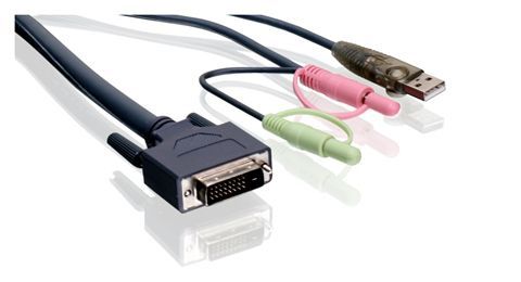 IOGEAR DVI KVM cable dual link 1,8 m. (G2L7D02UD)