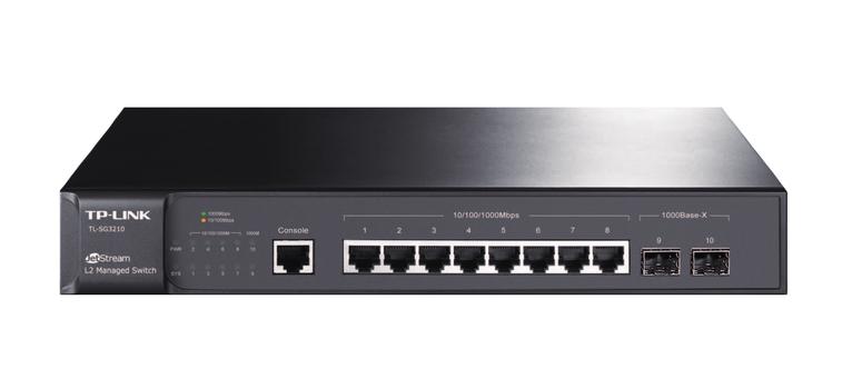 TP-Link JetStream T2500G-10TS - switch - 8 porter - Styrt - rackmonterbar (T2500G-10TS(TL-SG3210))