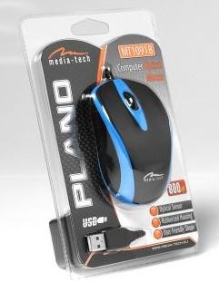 MEDIA TECH PLANO - Optical mouse 800 cpi, 3 buttons + scrolling wheel, USB interface (MT1091B)