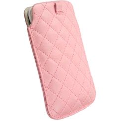 KRUSELL Coco Mobile Pouch XXL - Påse för mobiltelefon - handgjort läder - rosa (95339)