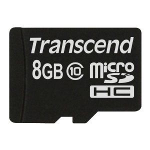 TRANSCEND MicroSD Card  SDHC 8GB Class 10 (TS8GUSDC10)