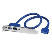 STARTECH 2 PORT USB 3.0 A FEMALE SLOT PLATE ADAPTER CABL
