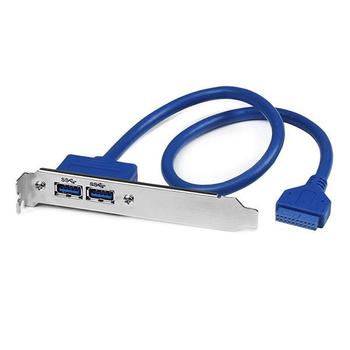 STARTECH 2 PORT USB 3.0 A FEMALE SLOT PLATE ADAPTER CABL (USB3SPLATE)