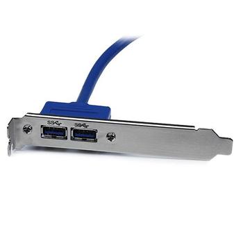 STARTECH 2 PORT USB 3.0 A FEMALE SLOT PLATE ADAPTER CABL (USB3SPLATE)