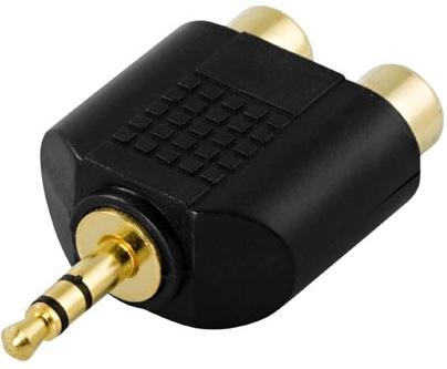DELTACO Adapter Mini Phone Stereo 3.5 mm Male RCA Female (AA-25)