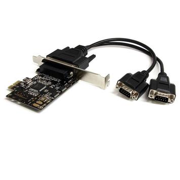 StarTech 2 Port RS232 PCI Express Serial Card w/ Breakout Cable - Seriell adapter - PCIe lav profil - RS-232 x 2 (PEX2S553B)