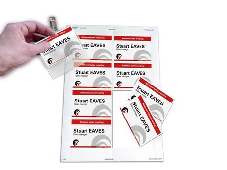 AVERY Micro Perforated Inserts for Badge Holders, 190 g, 54x9 10 Labels/ sheet/ 20 sheets/ pack (L4727-20)
